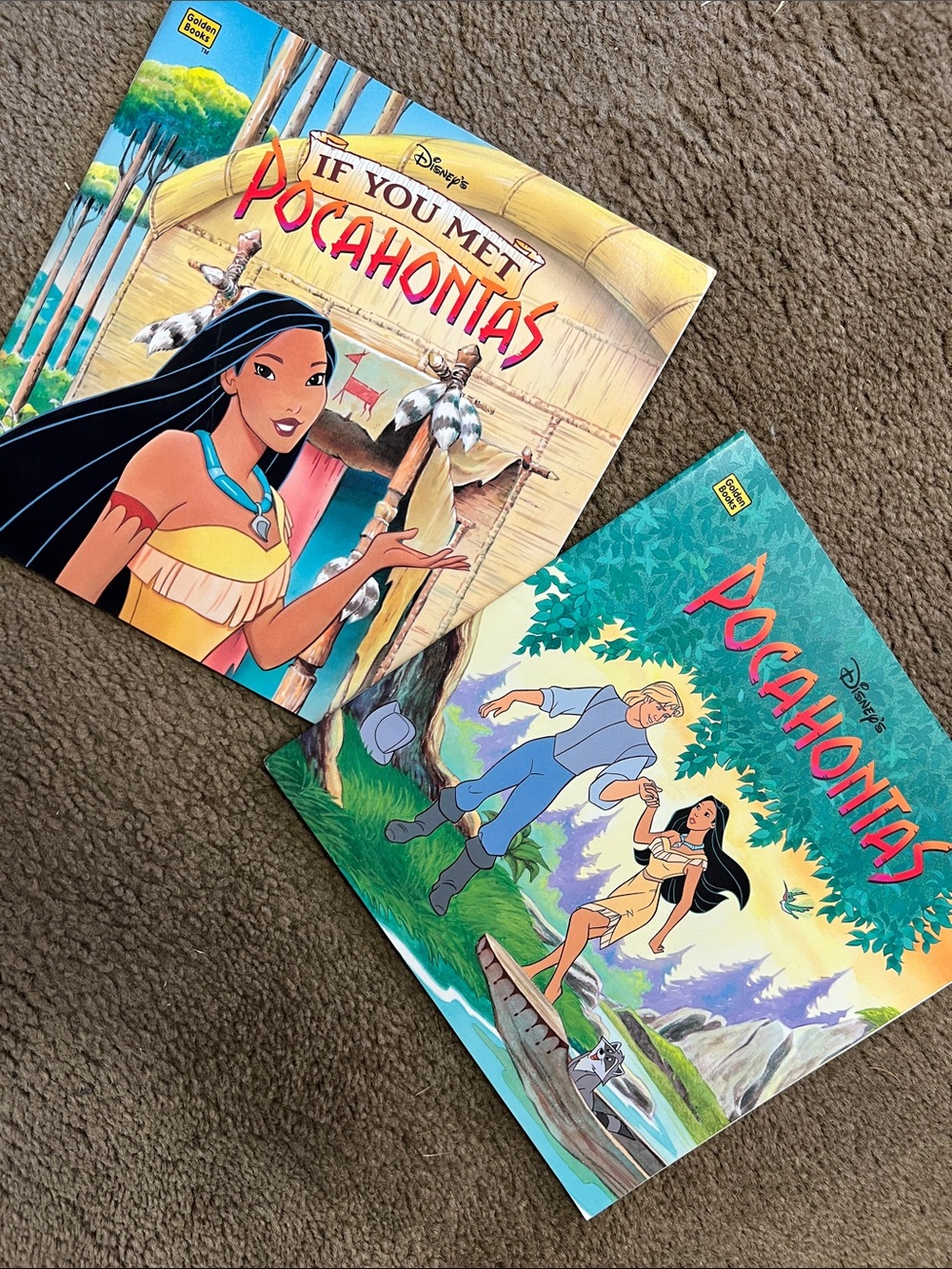 Disney Pocahontas Kids Children Vintage 90s Golden Books Story Tale Classic